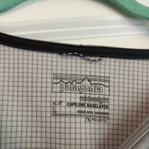 Patagonia Women’s Midweight Capilene Base layer Sz L Polartec EUC Gray - Picture 2 of 7